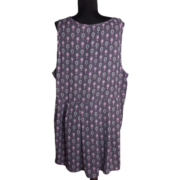 Torrid Size 3 Tunic Top Sleeveless Mandala Print Georgette Hi Lo Tapered Hem - Picture 3 of 7